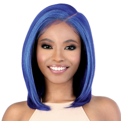 Motown Tress 13" x 7" HD Synthetic Lace Frontal Wig - LS137. Blue
