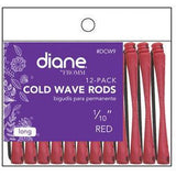 Diane Cold Wave Rods 1/10" Red 12PK #DCW9