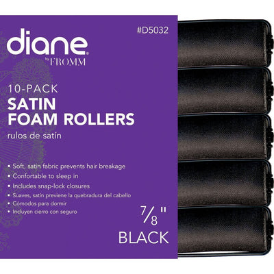 Diane 7/8 Satin Foam Rollers 10-Pack #D5032