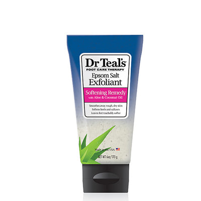 Dr Teal's Gentle Exfoliant with Pure Epsom Salt Softening Remedy Foot Scrub 6 OZ