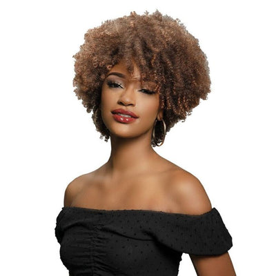 Janet Collection Natural Curly Premium Synthetic Wig - Natural Afro Ples