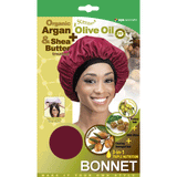 M&M Headgear Qfitt Bonnet w/ Argan, Olive Oil & Shea Butter, Assort #826