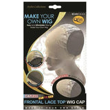M&M Headgear Qfitt Capless Frontal Lace Top Wig Cap #5067 BLACK