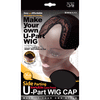 M&M Headgear Qfitt U-Part Wig Cap Side Parting  with Front Lace  #5016 BLACK