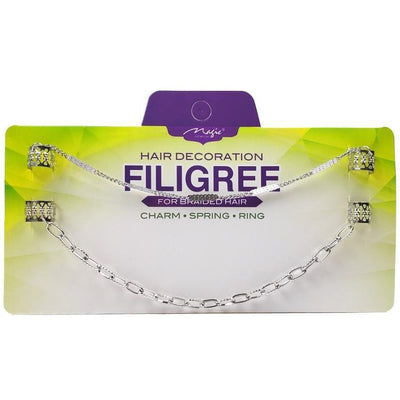 Magic Collection Filigree Tube With Flat Chain, Silver #FILICHA15