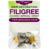 Magic Collection Filigree Tube With Tassel, Silver #FILICHA16SIL
