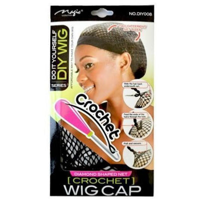 Magic Diamond Shaped Net Crochet Wig Cap #DIY008