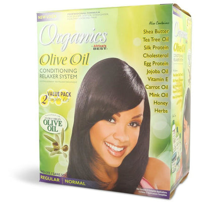 Africa's Best Originals Olive Oil Conditioning Relaxer System Regular - 2 App Kit