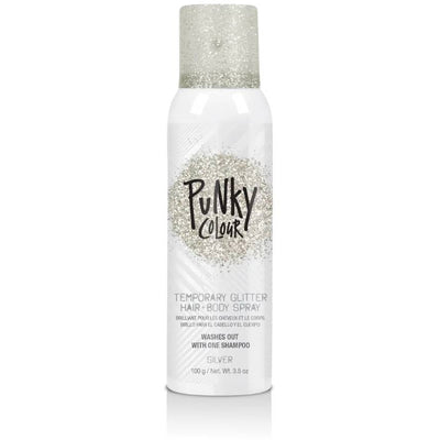 Punky Colour Temporary Glitter Hair + Body Spray 3.5 OZ - Silver