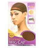 M&M Headgear Qfitt Stocking Wig Cap Brown #101