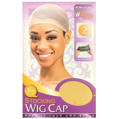 M&M Headgear Qfitt Stocking Wig Cap Natural #104