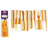 Red by Kiss Professional 10-Piece Comb Set Bone #HM61