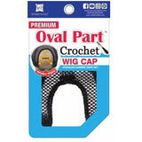 Shake-N-Go Premium Oval Part Crochet Wig Cap – Black